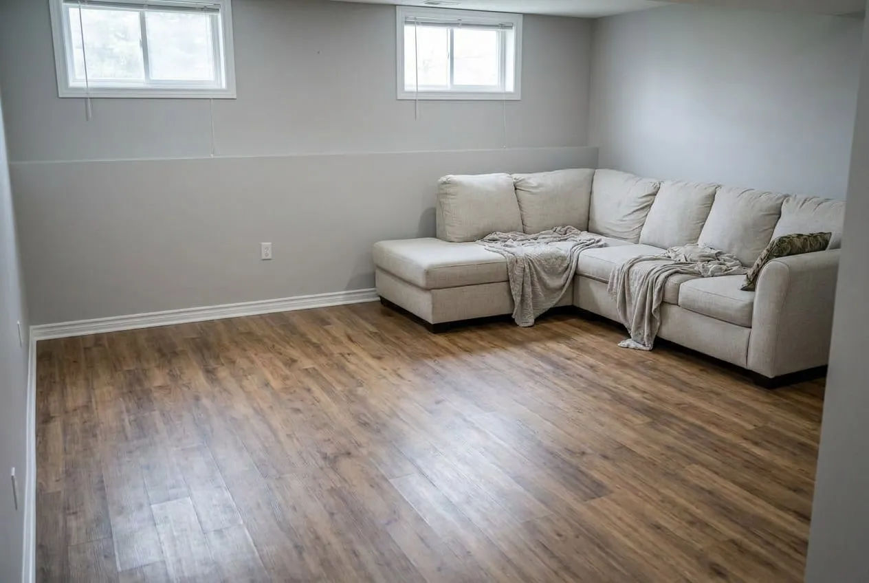 After: Basement flood
